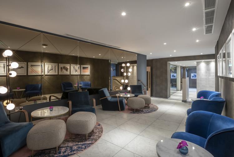 Seating area connected to the Lobby in the Morgan Hotel